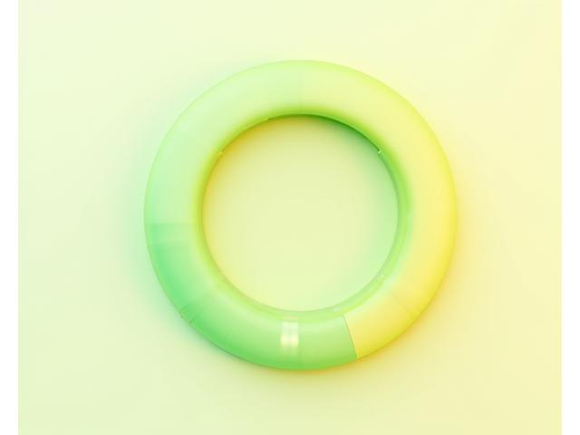 Digital display of three concentric rings, partially filled, representing daily activity, exercise, and standing goals.